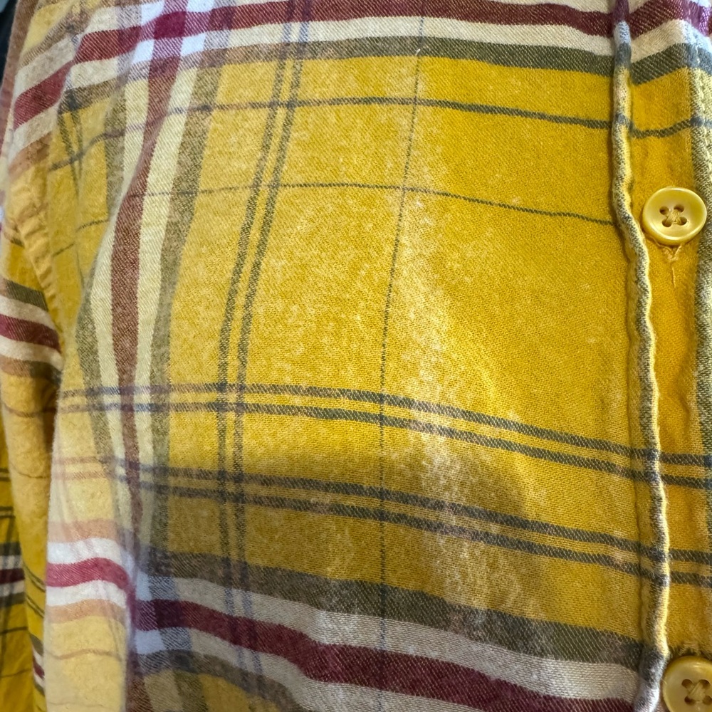 Yellow distressed flannel women's Freddy Mercury - Picture 6 of 6